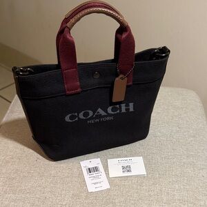 Coach Black Canvas Tote 20 Bag